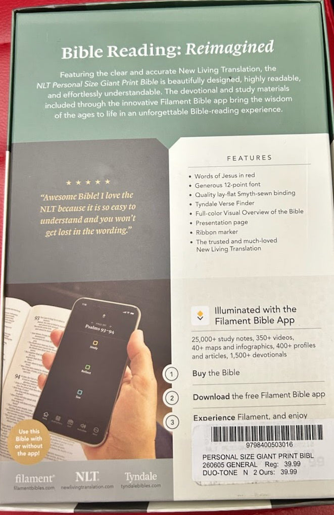 Filament Personal Size Holy Bible