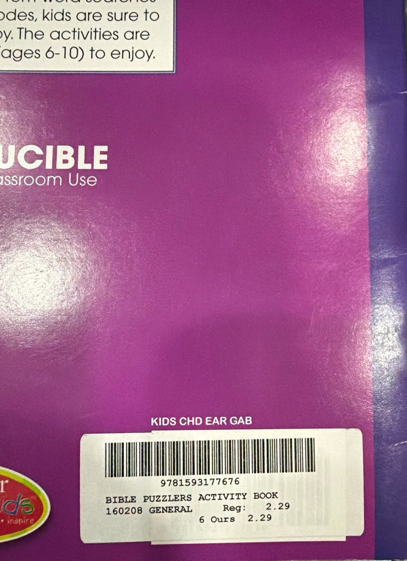 Bible Puzzlers Activity Book
